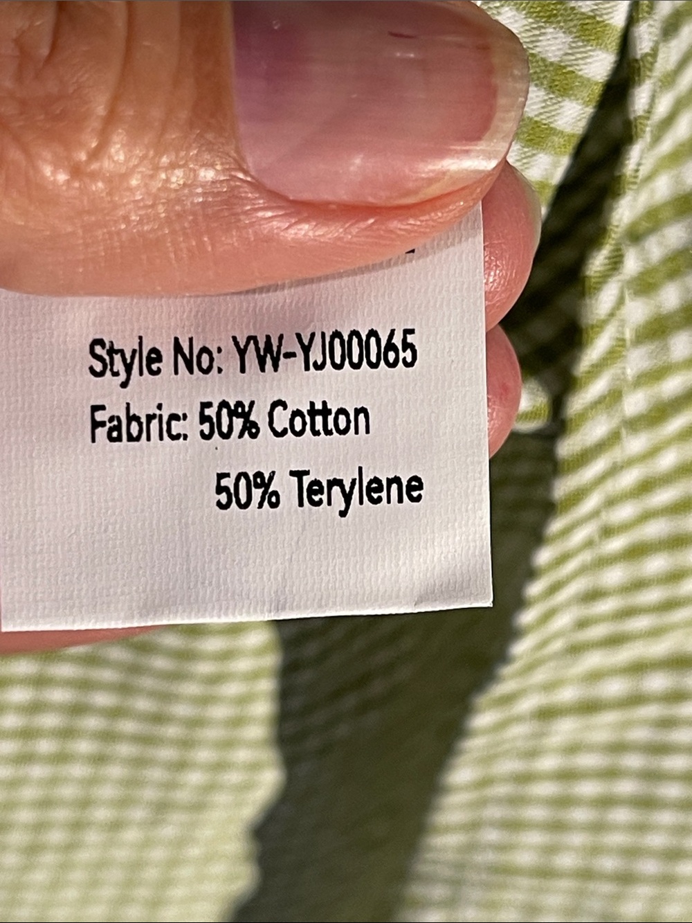 Green Gingham Puff Sleeve Dress with Peter Pan Collar Sz S NWT - Picture 8 of 10